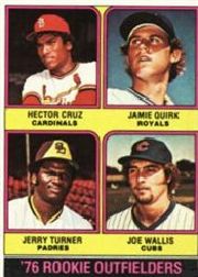 1976 Topps Baseball Cards      598     Hector Cruz/Jamie Quirk/Jerry Turner/Joe Wallis RC